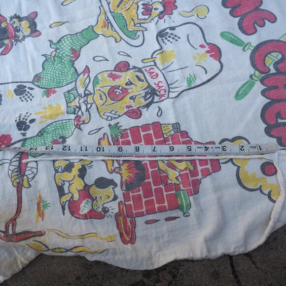 Vintage 60s Barth and Dreyfuss Funny Chef Apron Size Small Kitchen Apron - Picture 9 of 9